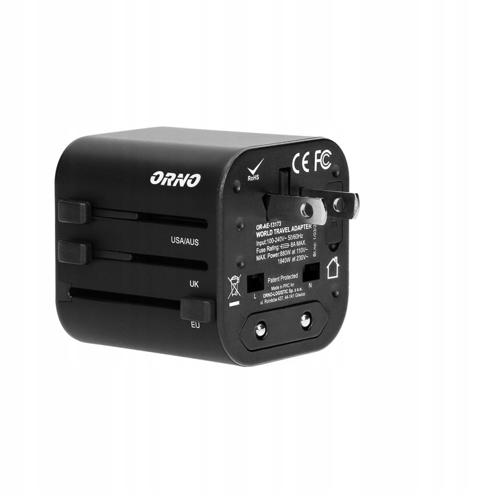 wtyczka podróżna uniwersalny adapter podróżny PONAD 200 KRAJÓW 8A