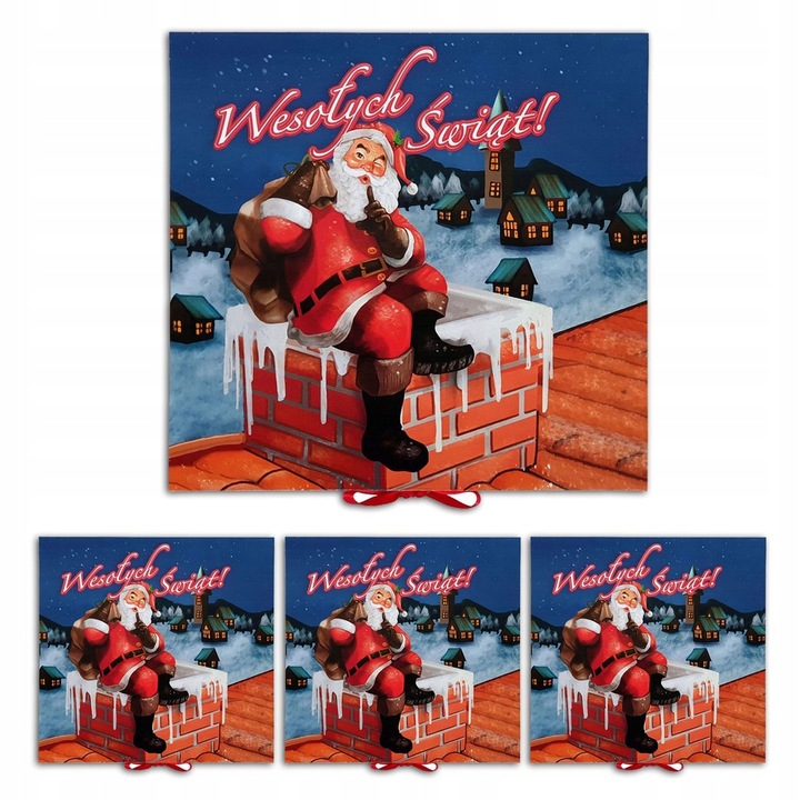 50 SZT - 1 SZT 15,85 ZŁ NETTO PUDEŁKO PREZENTOWE 34x35x13 CM MIKOŁAJ 1614