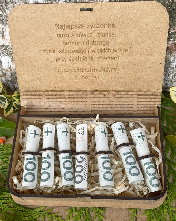 PUDEŁKO NA PIENIĄDZE PREZENT NA ROCZNICĘ URODZINY 18-40-100 LAT HD-KOLORY