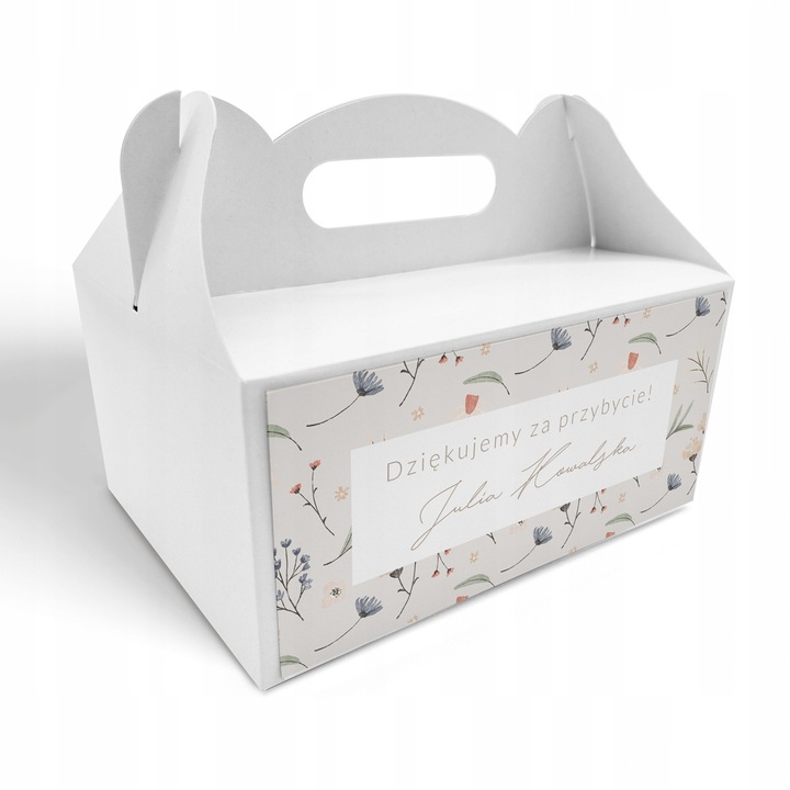 Pudełko na ciasto 10szt Personalizacja Podziękowanie 1 Komunia Święta WZORY