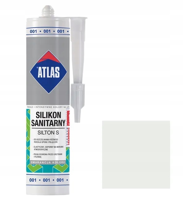 Silikon 280 ml ATLAS kolor 001 biały