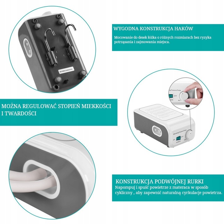 Materac Przeciwodleżynowy zmiennociśnieniowy odleżynowy POMPA odleżyny