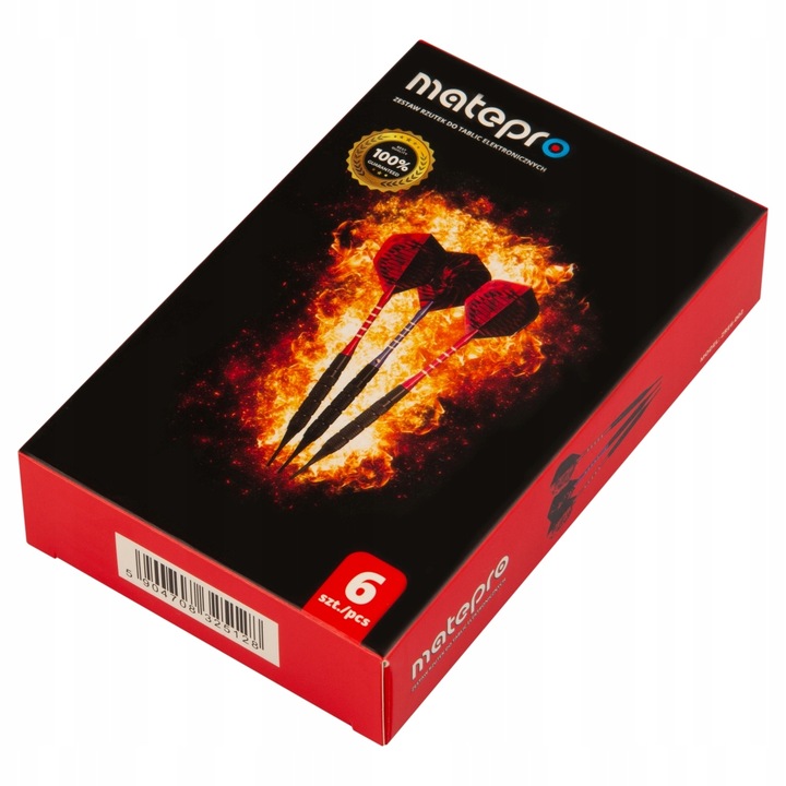 Matepro DUŻY ZESTAW DO GRY W DARTA 6x RZUTKI LOTKI DART SOFT TIPS + PORTFEL