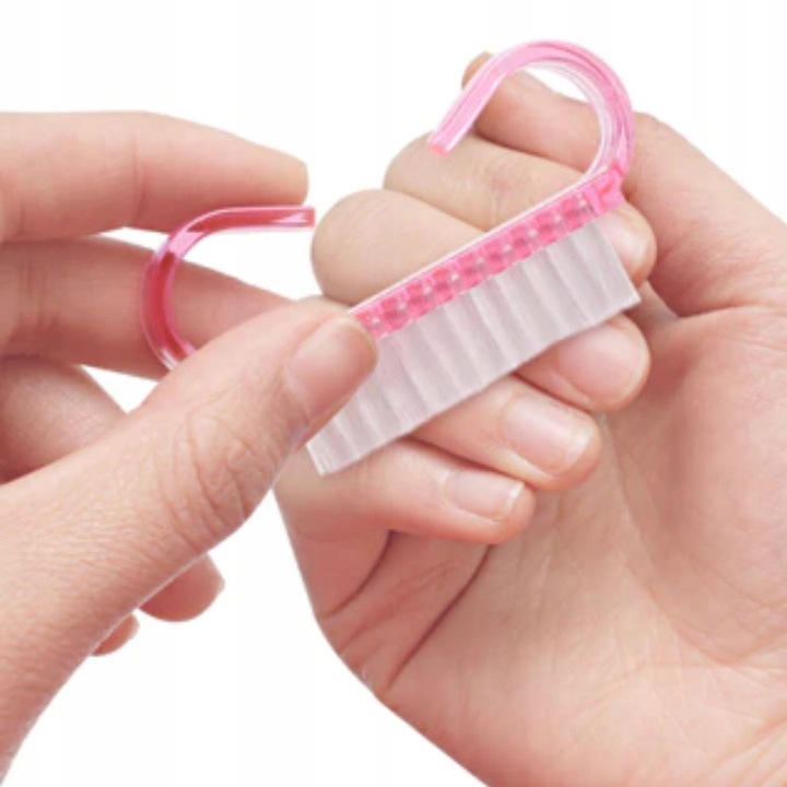 100x SZCZOTECZKA RÓŻOWA DO MANICURE DO USUWANIA PYŁU DO PAZNOKCI