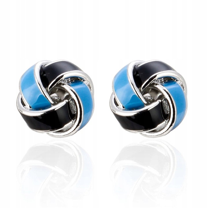 Spinki do mankietów wzór SREBRNY SUPEŁ WĘZEŁ