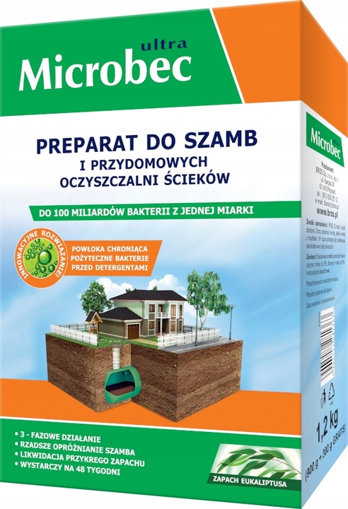 BIO MICROBEC Ultra 10 x MOCNIEJSZY BAKTERIE 1,2 kg