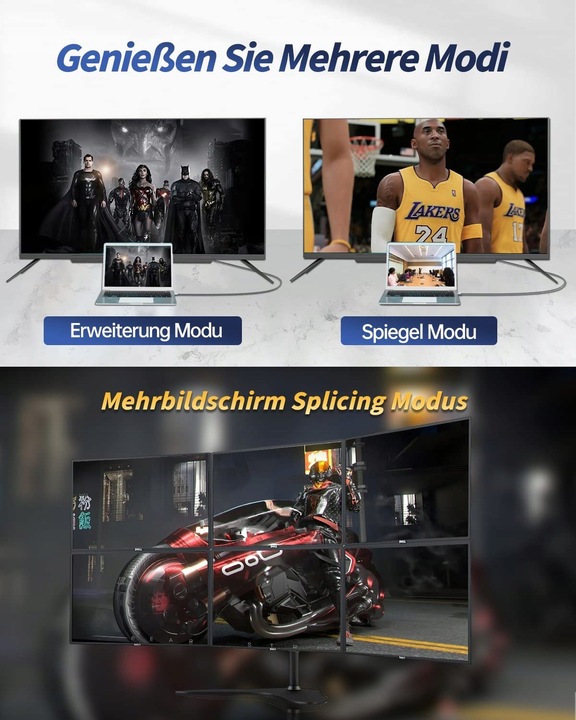 KABEL DISPLAYPORT - HDMI 2.1 PRZEWÓD ADAPTER DISPLAY DP 8K 4K 120HZ HDR 2M