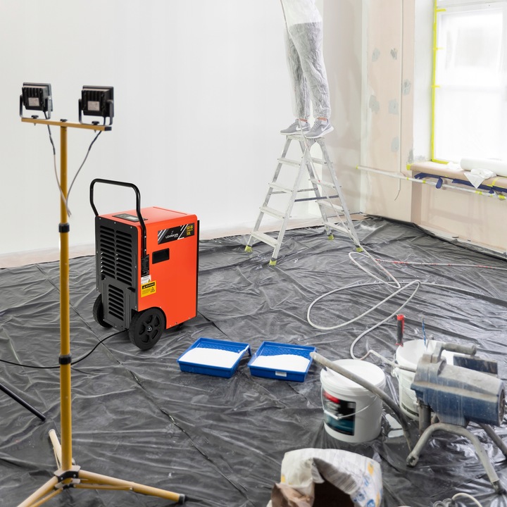 Osuszacz powietrza Wilgoci Pochłaniacz 50L / 24H Przemysłowy Budowlany