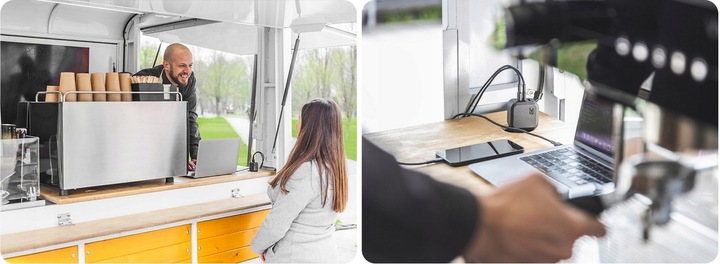 ŁADOWARKA GC POWERGAN 65W QC 3.0 + KABEL GC RAY USB-A/USB-C 200CM