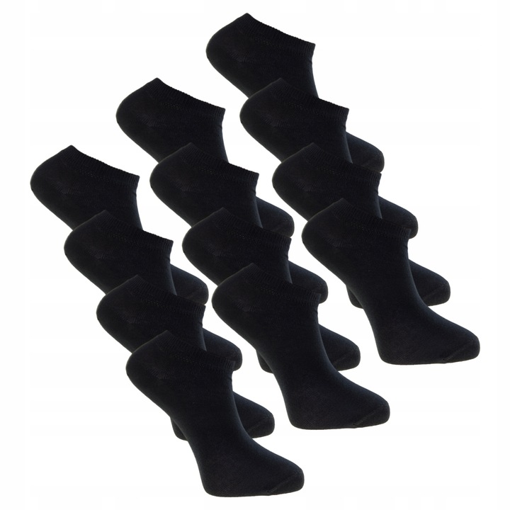 12x Niskie Skarpetki Męskie Stopki Skarpety Bawełniane Czarne MORAJ 39-42