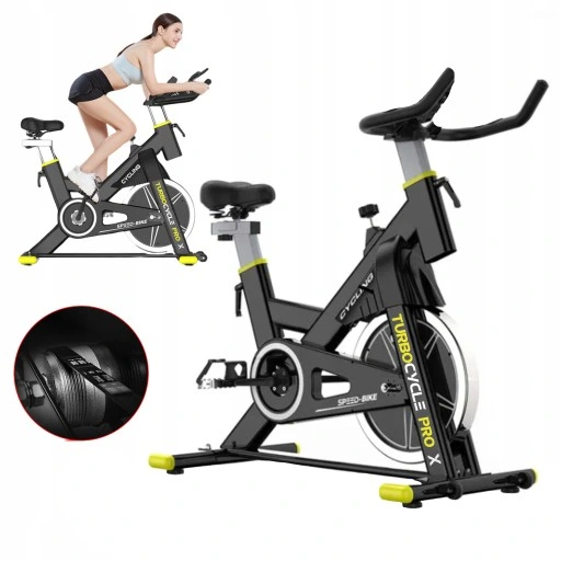 ROWER STACJONARNY TRENINGOWY ROWEREK SPINNINGOWY CYCLE PRO X LCD 200 KG