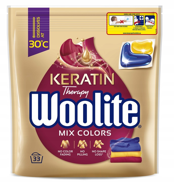 Woolite Kapsułki do prania tkanin kolorowych białych i czarnych 99