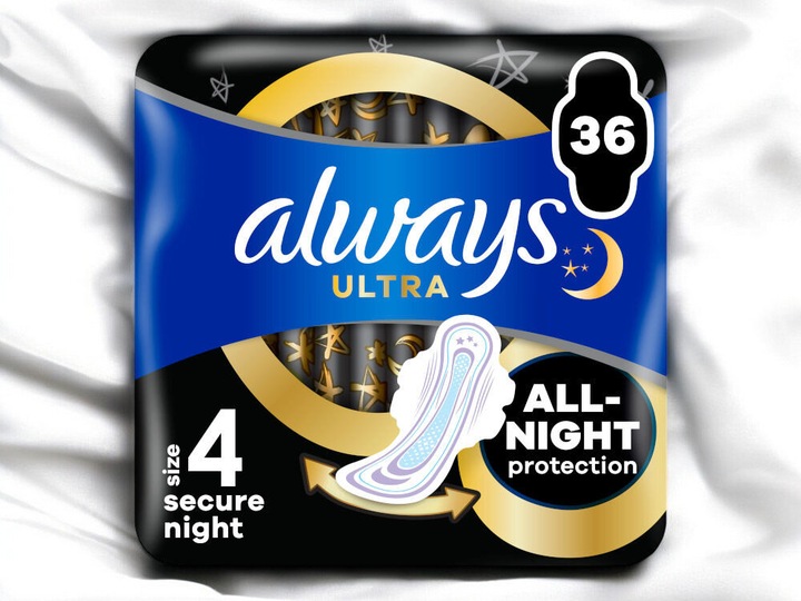 Podpaski ALWAYS Ultra Secure Night Rozmiar 4 (36 sztuk)