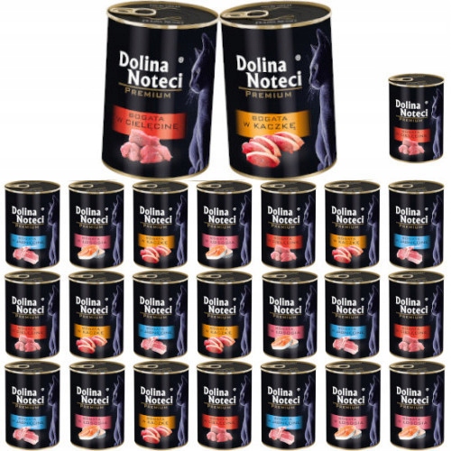 Dolina Noteci dla kota karma puszka mokra mix 4 smaków bez zbóż 24x