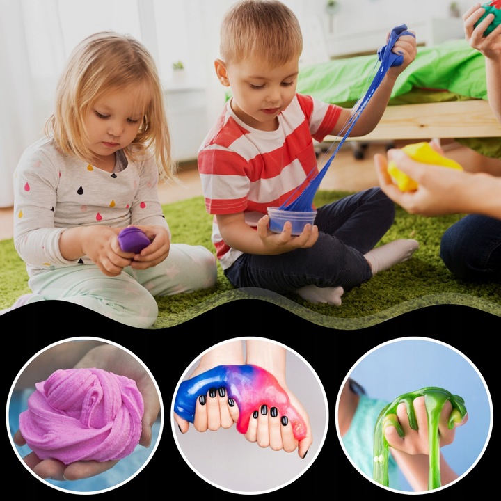 ZESTAW SLIME DO ROBIENIA GLUTÓW WIELKI KREATYWNY 120w1 BOX FABRYKA PREZENT