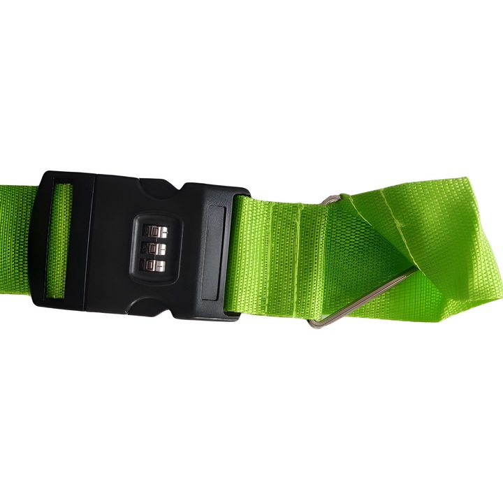 PAS DO WALIZKI ZABEZPIECZAJĄCY SPINAJĄCY BAGAŻ PODWÓJNY Z SZYFREM LIMONKOWY