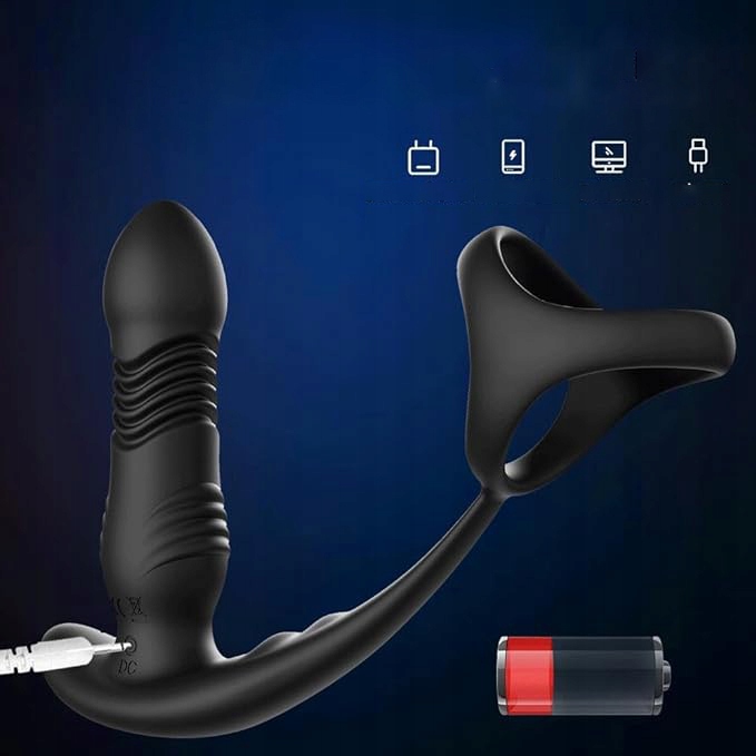 Unisex Prostata Pochwa Wibrujący Rozciągany Masturbator APP Kontrola