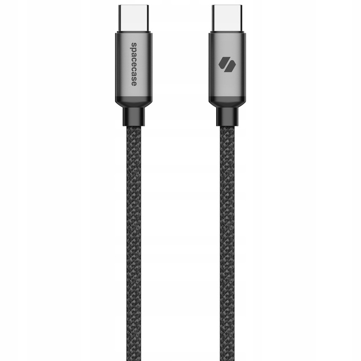 SPACECASE MOCNY KABEL USB-C DO USB-C TYP-C PD 60W 100CM SZYBKIE ŁADOWANIE