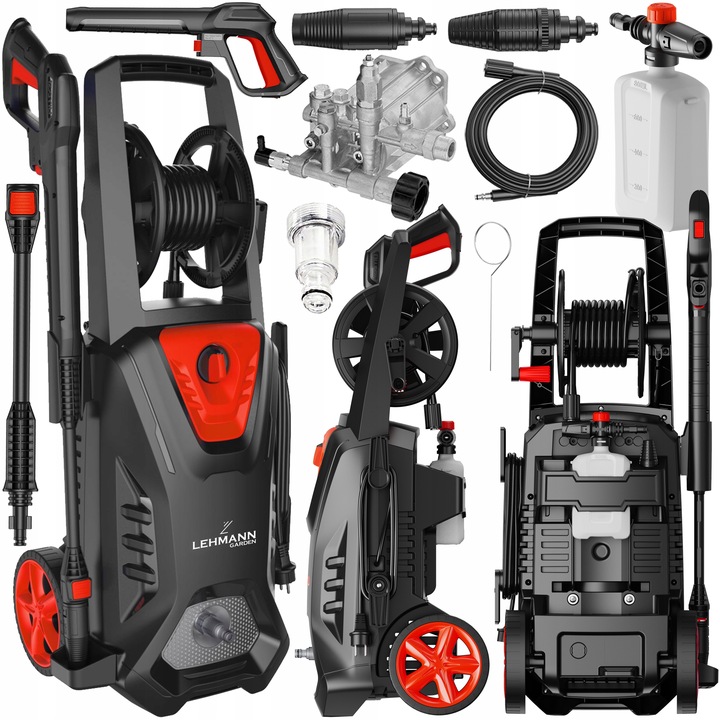 MYJKA CIŚNIENIOWA LEHMANN ZE ZWIJACZEM MOC 290 Bar BOGATY ZESTAW