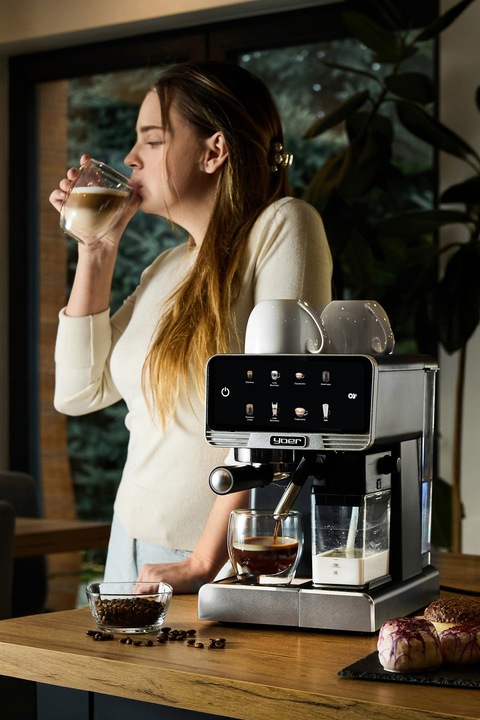 Ekspres do kawy ciśnieniowy Yoer +LED 20bar 1350W Automatyczny