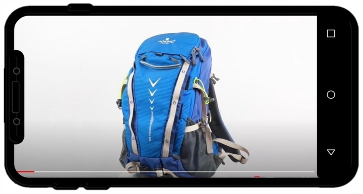 Plecak turystyczny 40l AOKING, niebieski, z miejscem na bukłak