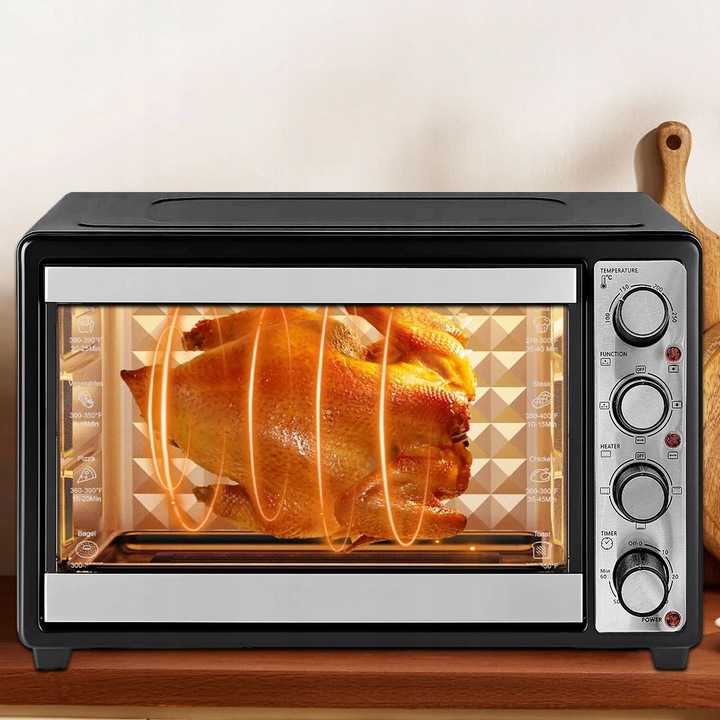 PIEKARNIK ELEKTRYCZNY WOLNOSTOJĄCY Z TERMOOBIEGIEM 45L ROŻNO DUŻY