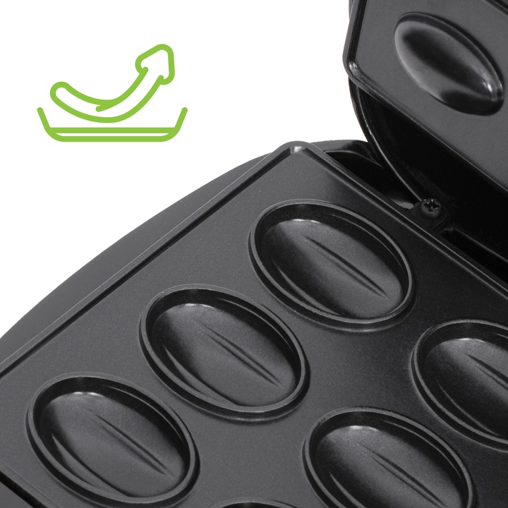 OPIEKACZ DO ORZESZKÓW CIASTEK Forma 12 sztuk 1200W Powłoka