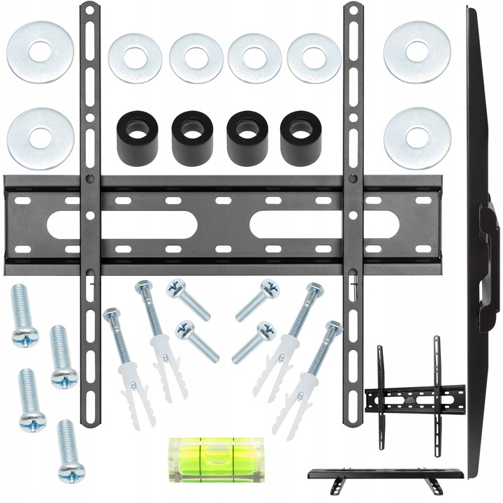 MOCNY UCHWYT TV WIESZAK DO TELEWIZORA LCD PŁASKI CALI VESA ŚCIENNY