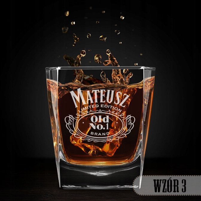 SZKLANKA DO WHISKY 300 ml z grawerem PREZENT URODZINY Dla Chłopaka
