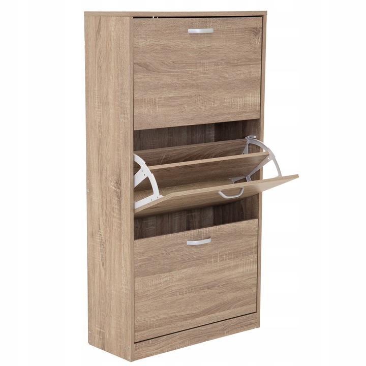 SZAFKA na buty regał 3 KOMORY OBUWIE komoda pojemna do przedpokoju