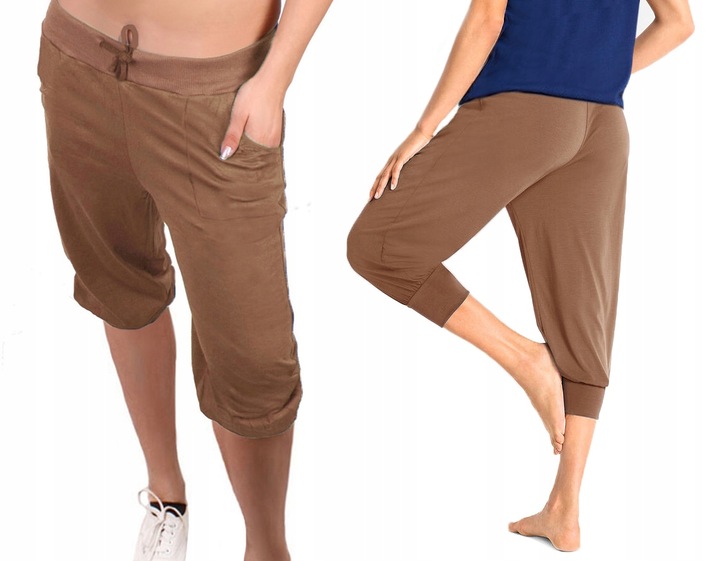 SPODNIE rybaczki ALLADYNKI duże A80 cappucino 4XL