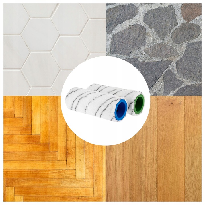 KOMPLET DO MOP KARCHER FC3 FC5 FC7 FC8 4x PADY ROLKI PUREY +PŁYN DO