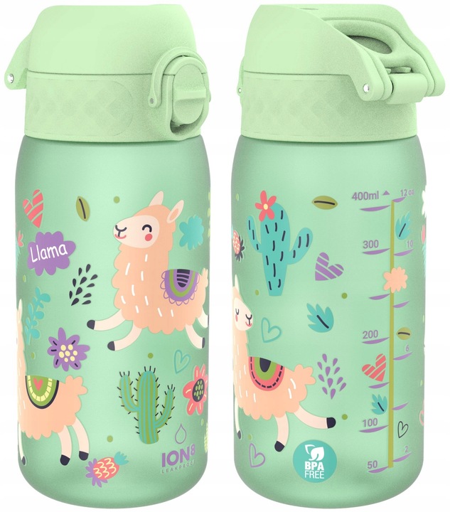 ION8 Dziecięcy bidon butelka na wodę do szkoły przedszkola BPA Free 400ml