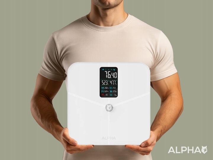 Waga Łazienkowa Elektroniczna Sportowa Alpha - Aplikacja Po Polsku