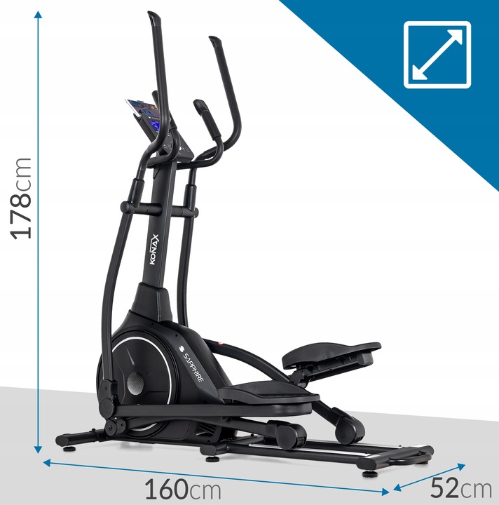 Orbi-trek TRENAŻER eliptyczny KONAX ELEKTROMAGNETYCZNY APLIKACJE do 150KG