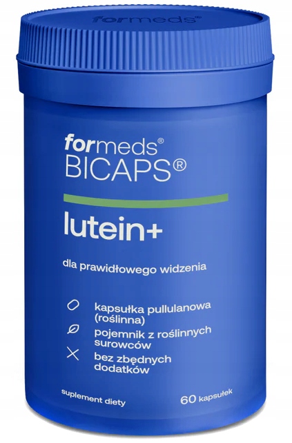 LUTEIN+ ForMeds BICAPS LUTEINA ZEAKSANTYNA Borówka Czysty Skład