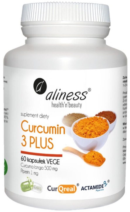 CURCUMIN C COMPLEX KURKUMINA + PIPERYNA Aliness WĄTROBA Kurkuma Krążenie