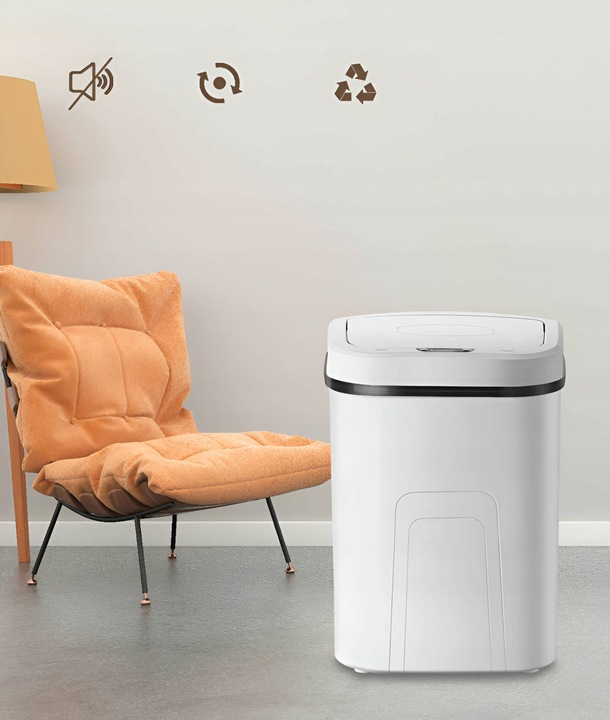 MOZOS Automatyczny kosz na śmieci CZUJNIK RUCHU 15L biały DUŻY