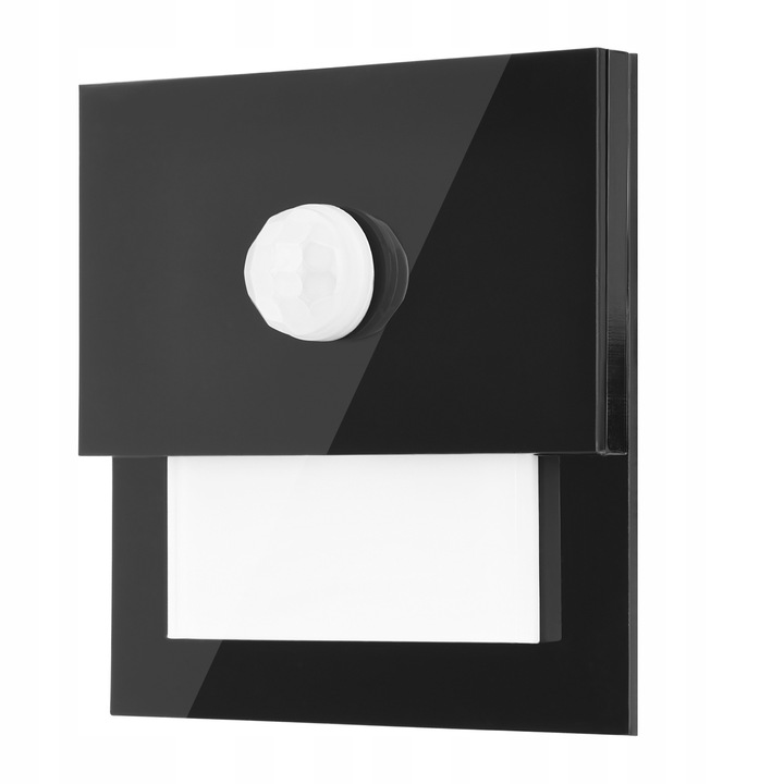 Lampki schodowe z CZUJNIKIEM RUCHU zmierzchu 230v 2W LED Z CZARNA ZIMNA