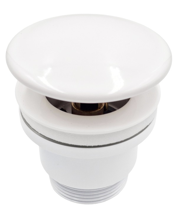 KOREK KLIK-KLAK Z PRZELEWEM BEZ PRZELEWU UMYWALKA BIAŁY CERAMICZNY