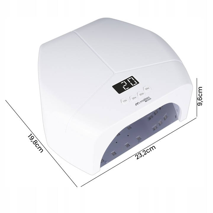 LAMPA DO PAZNOKCI UV DUAL LED DO HYBRYD ŻELI MANICURE PEDICURE 268W LUSTRO