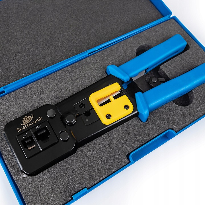 Zaciskarka RJ45 Przelotowa Złącz Wtyków RJ-45 Zaciskacz Złączek RJ 45 11 12