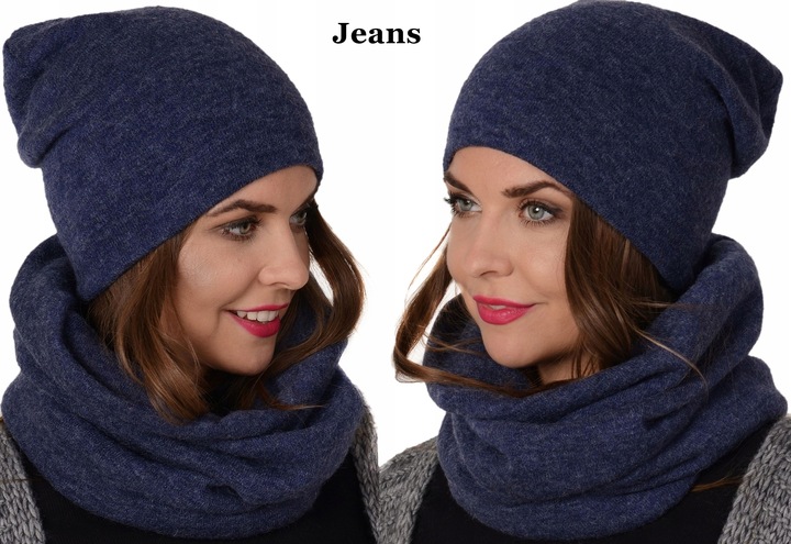 POLSKI - Komplet CZAPKA + KOMIN Tunel KOLORY K6