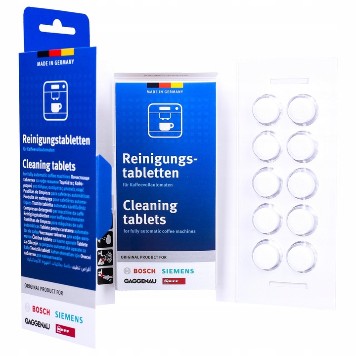 Bosch Siemens odkamieniacz do ekspresu + tabletki do czyszczenia