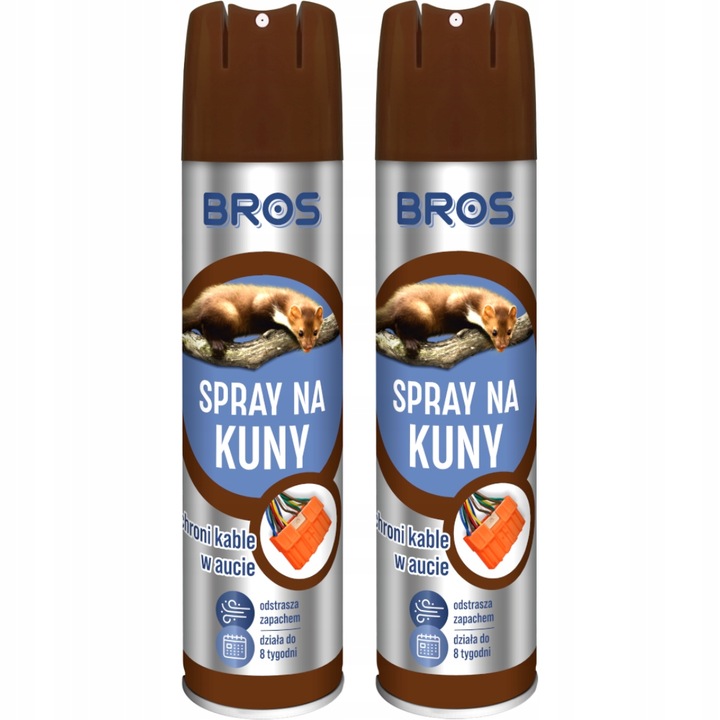 SPRAY Środek NA KUNY ODSTRASZACZ KUN Bros pakiet