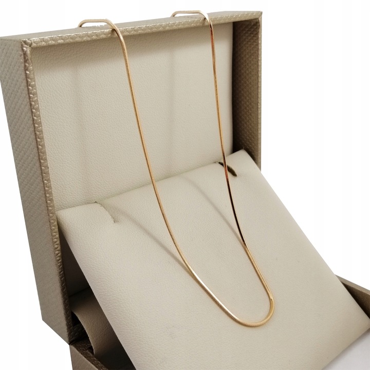 ŁAŃCUSZEK STAL CHIRURGICZNA, ZŁOTY, POZŁACANY SPLOT ŻMIJKA / LINKA / ŻYŁKA