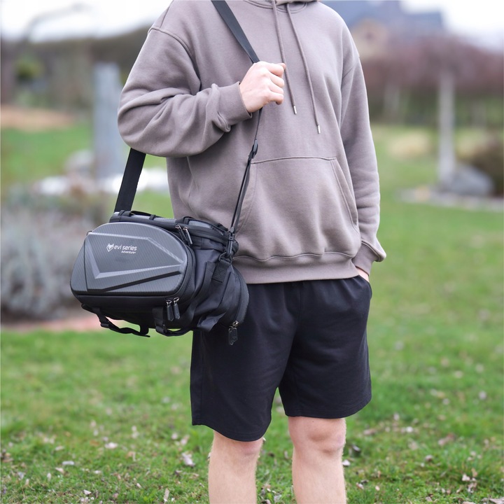 SAKWA ROWEROWA na bagażnik ROWER DUŻA Sztywna TORBA POJEMNA EVI + Pokrowiec