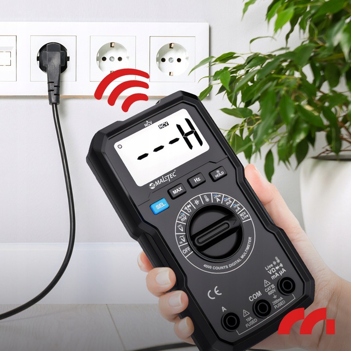 Multimetr Cyfrowy Miernik Prądu Elektryczny Tester LCD Zestaw Przewody