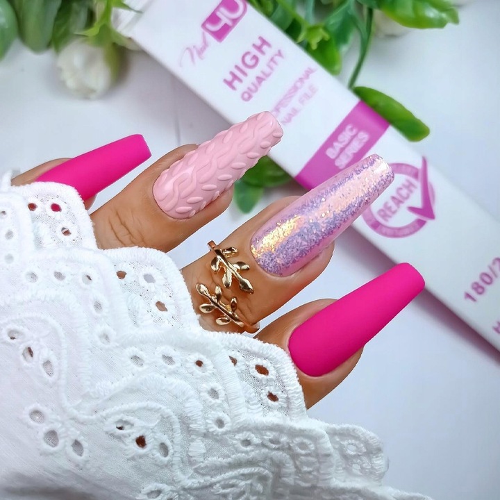 Pilnik do paznokci NAIL4U Łódka Gradacja 180/240 Zestaw 25 sztuk