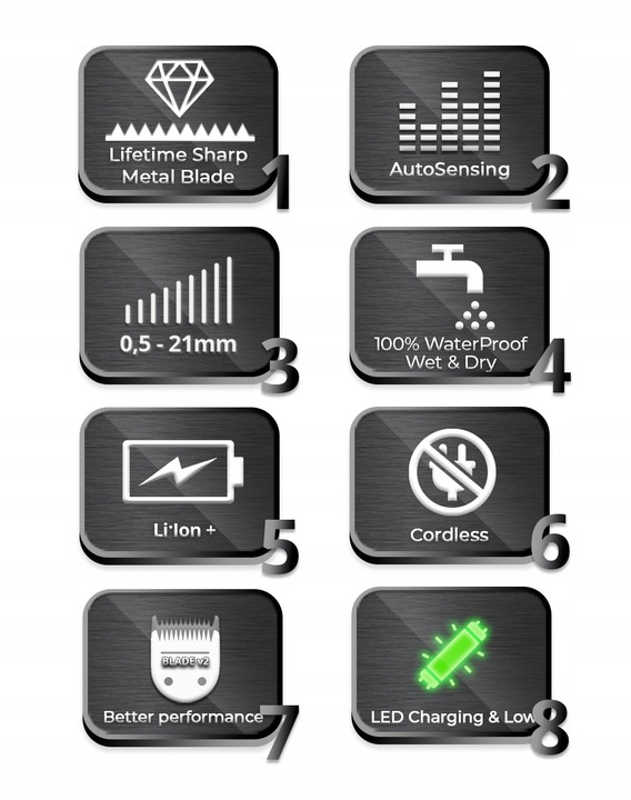 TRYMER MASZYNKA DO WŁOSÓW BRODY NOSA USZU GOLARKA BRAUN SERIES 7 -